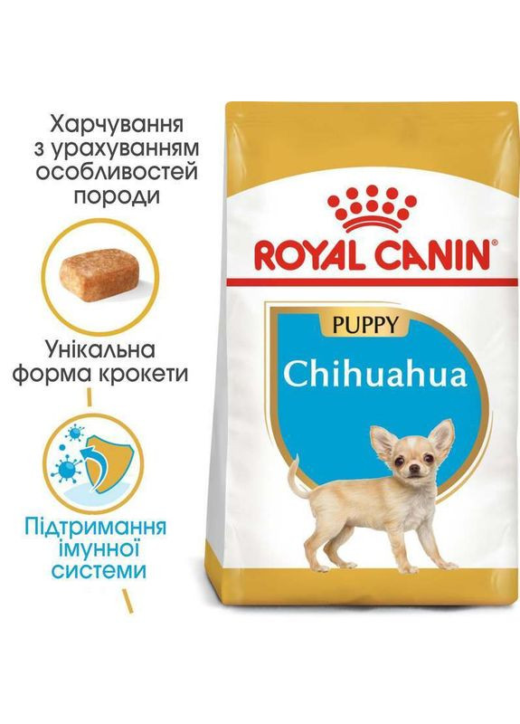Сухой корм Chihuahua Puppy для щенков породы чихуахуа от 2 до 8 месяцев 1,5 кг Royal Canin (280901522)