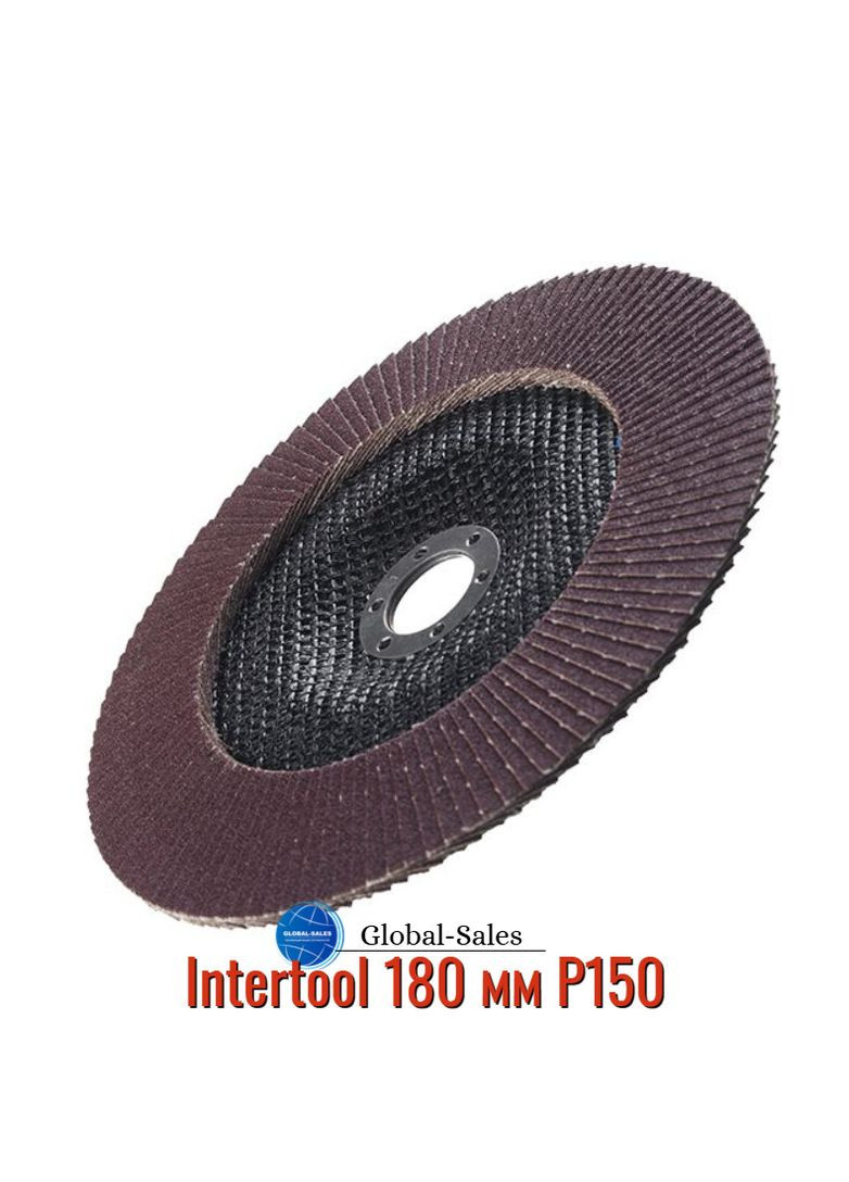 Круг лепестковый торцевой 180 мм Р150 (BT-0235) Intertool (353493244)