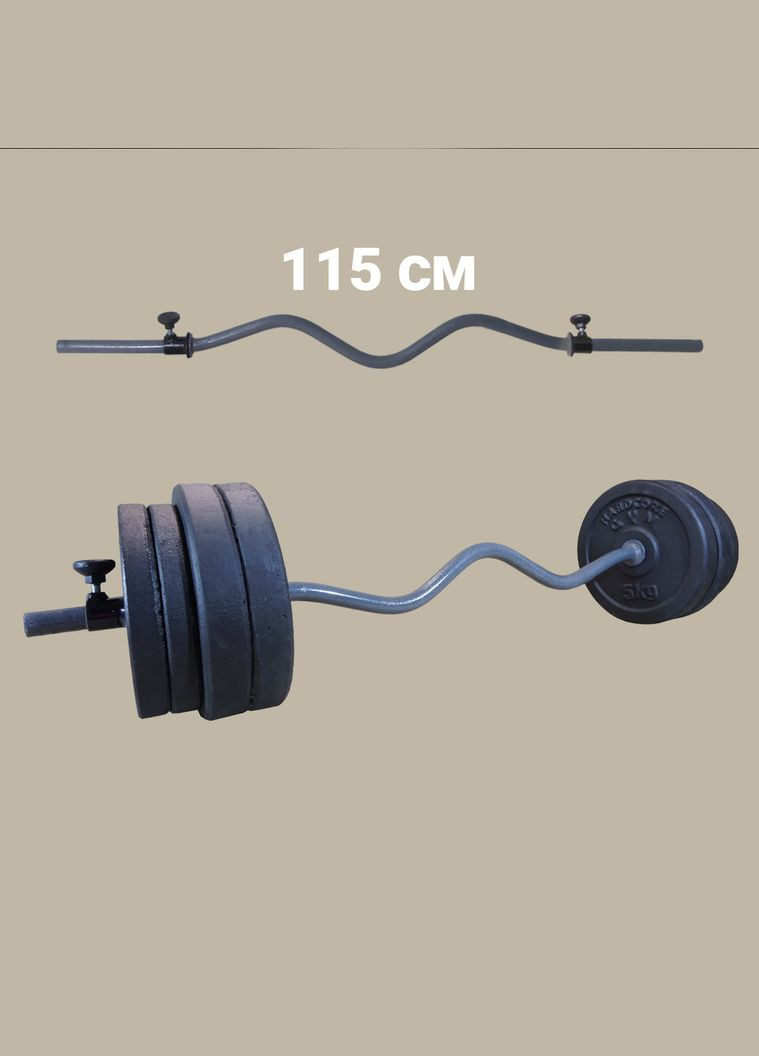 Штанга W-образная 1,15м | 35 кг [Гранилит] No Brand (326596749)