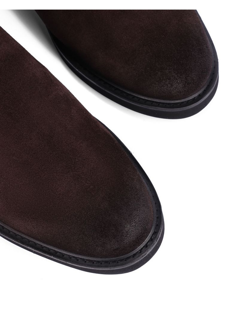 Коричневые осенние мужские ботинки mu339x-63-mu36r коричневый замша Miguel Miratez