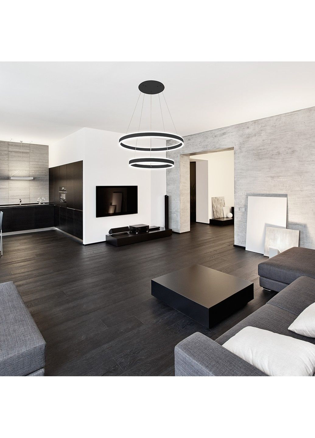 Керована світлодіодна люстра STELLA 160W 2R-APP-600×1200-BLACK-220-IP20 ESLLSE (301020831)