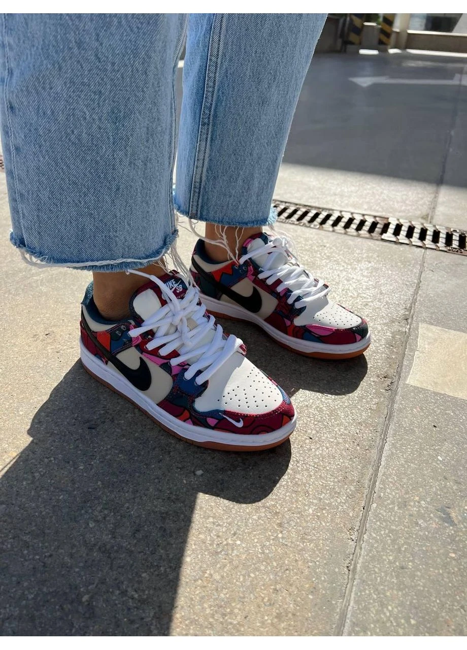 Цветные летние кроссовки nike dunk low abstract art найк данк No Brand