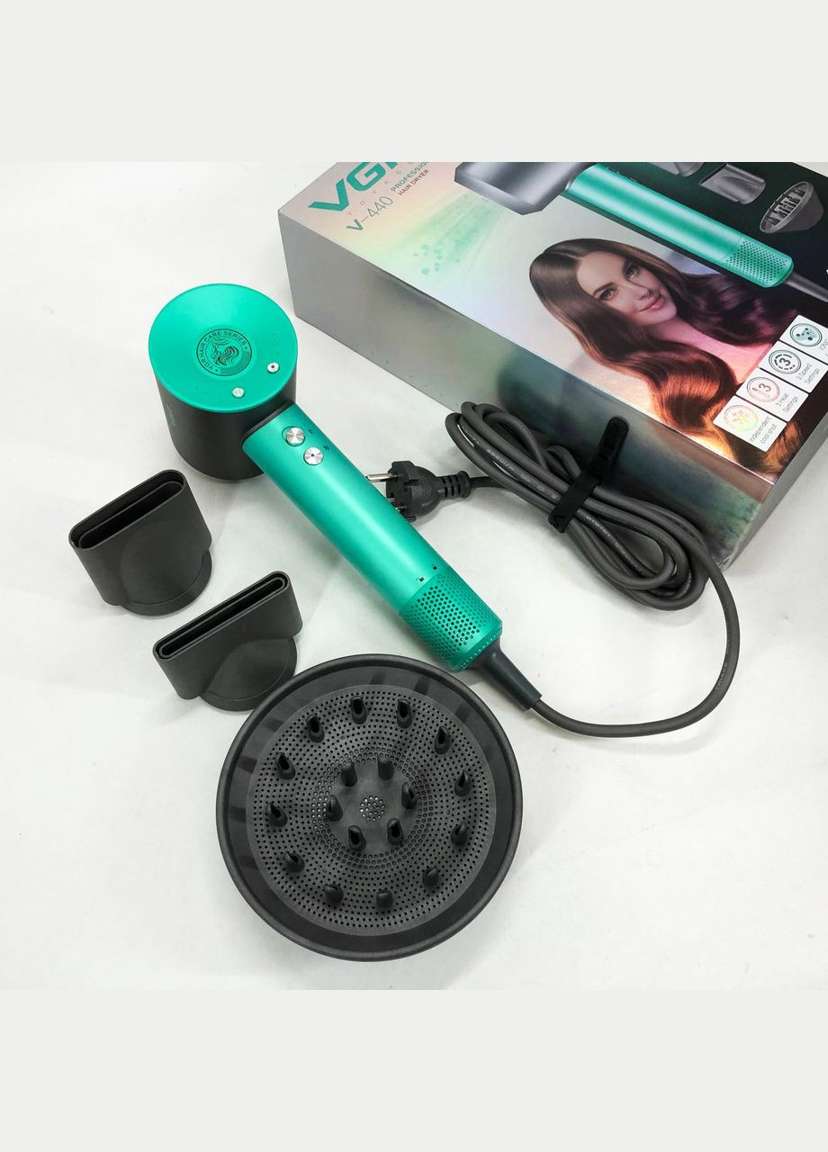 Фен профессиональный V-440. Цвет: зеленый VGR (364665543)