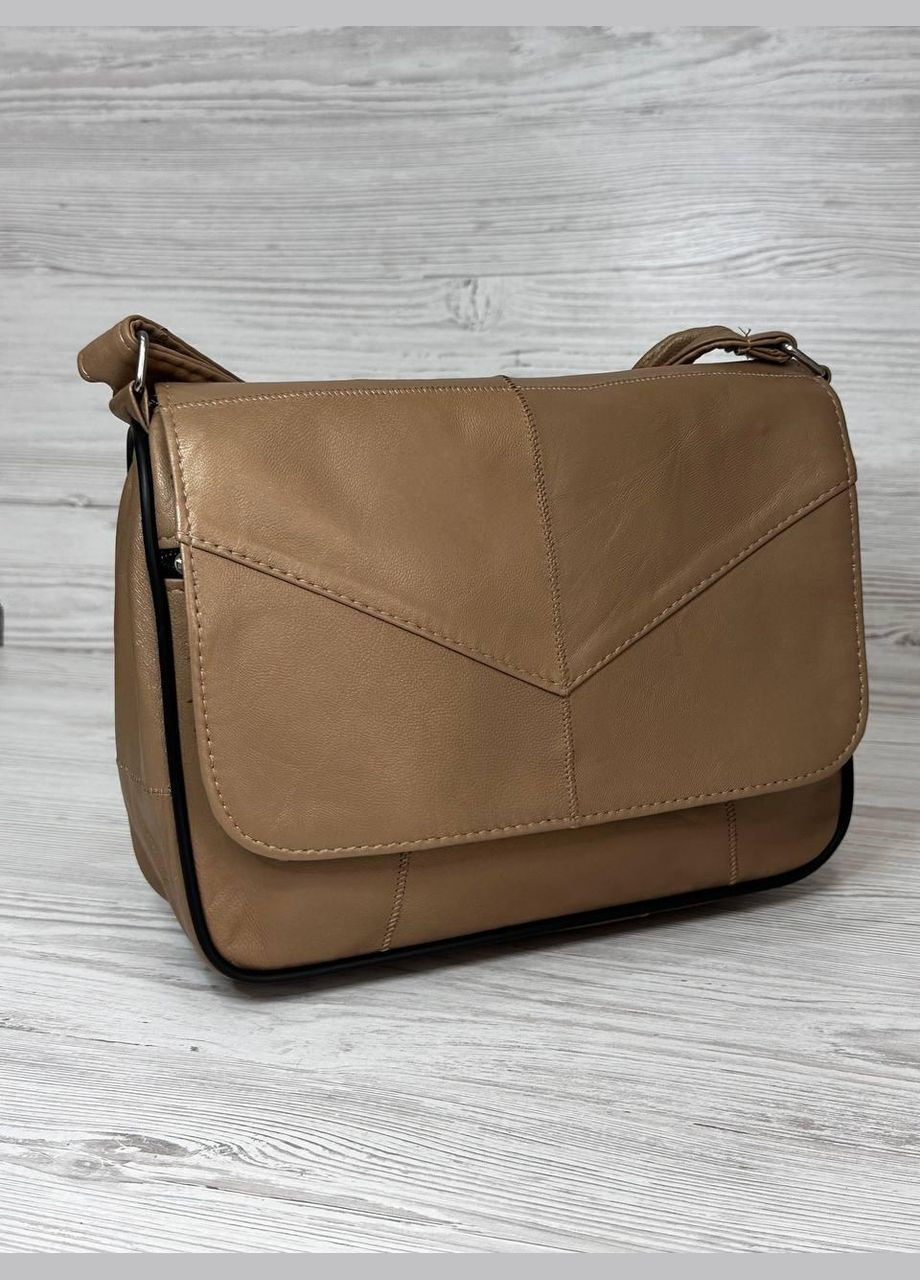 Женская сумочка коричневая натуральная кожа 104060 No Brand (326738351)