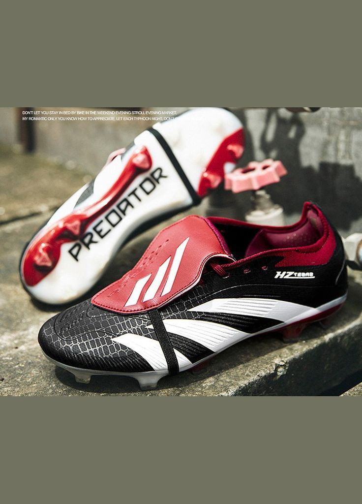 Черные футбольные бутсы No Brand без шнурков