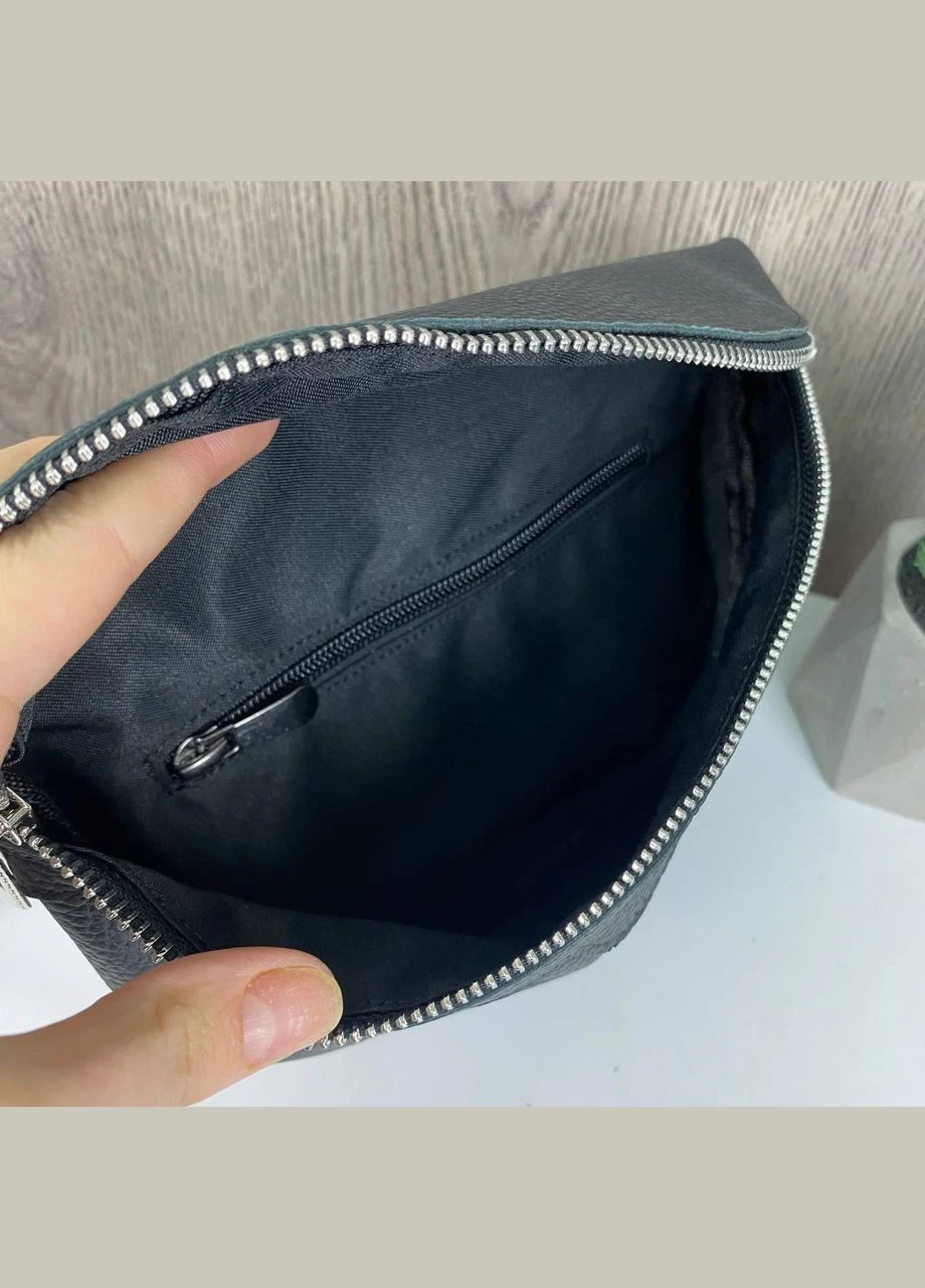 Кожаная женская сумка бананка нагрудная из натуральной кожи No Brand (298996913)