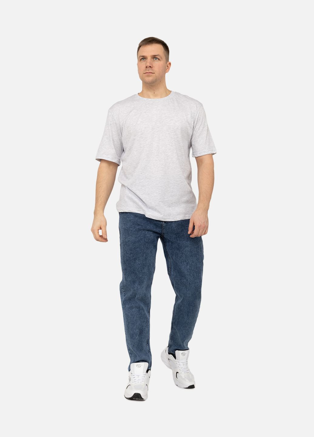 Світло-сіра футболка з коротким рукавом чоловіча колір світло-сірий cb-00267764 Yuki