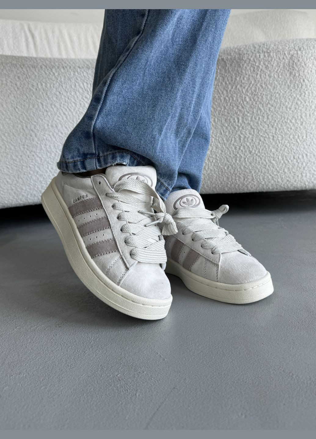 Кроссовки женские Adidas Campus 00s beige | Адидас Кампус бежевые No Brand бежевые демисезоны (316506732)