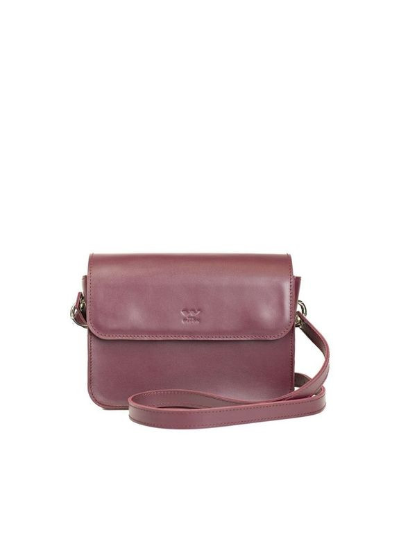 Женская кожаная мини сумка через плечо Moment бордовая The Wings (302007430)