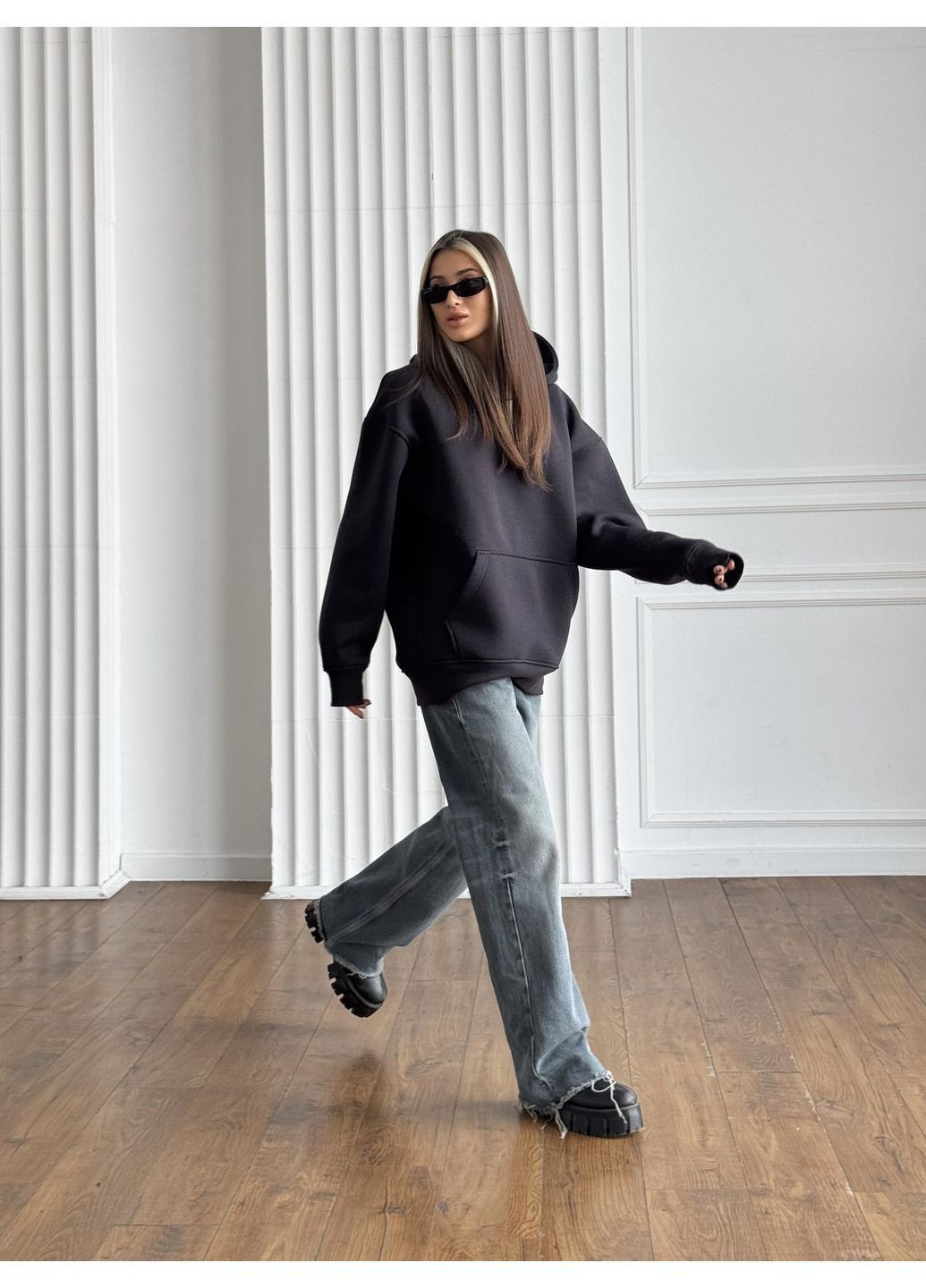 Оверсайз худой унисекс с начесом Over Luna (369153161)