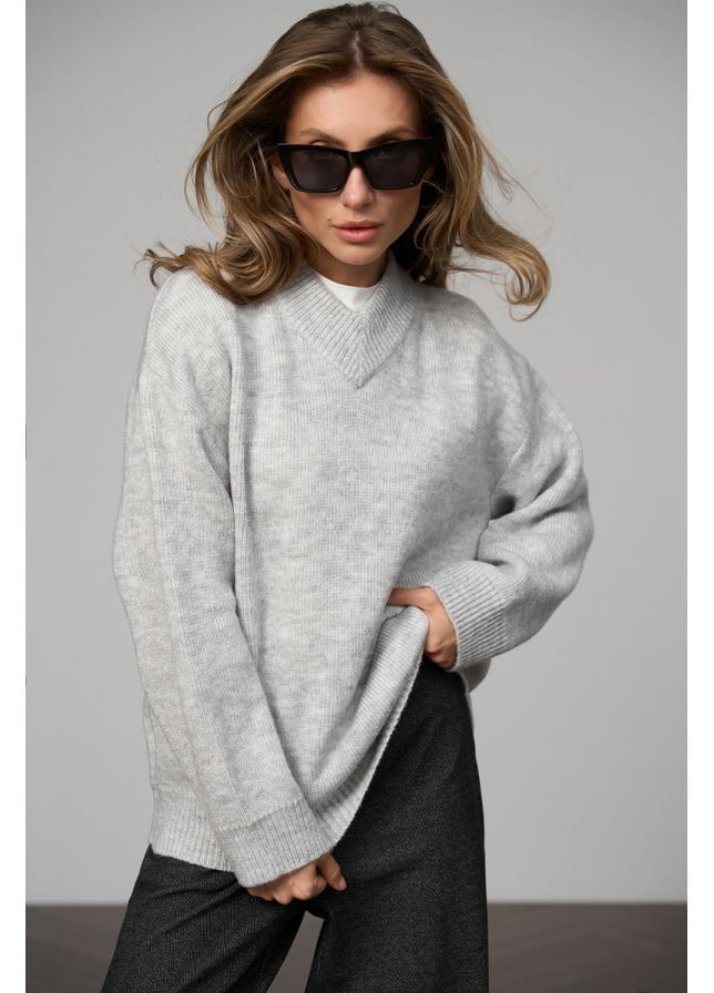 Світло-сірий джемпер 2839 світло сірий Triko Bakh