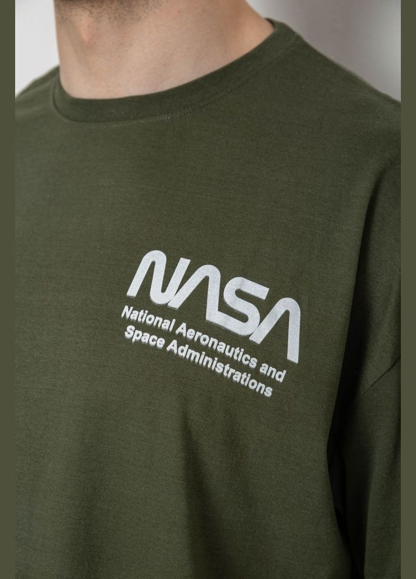 Хаки (оливковая) футболка мужская с принтом черная размер l (sku_244r2125) с коротким рукавом No Brand