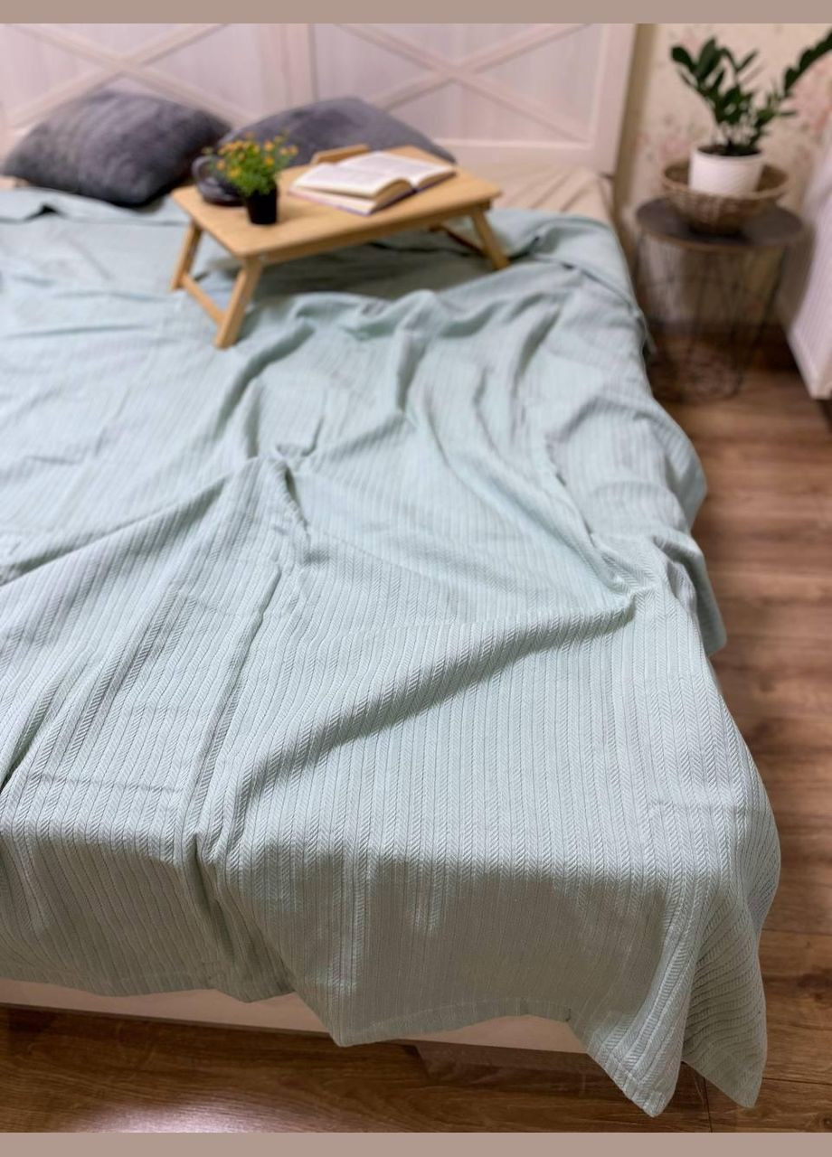 Полуторне покривало 160х230 Блакитний (П4К-post-piqe-006) No Brand (323161024)