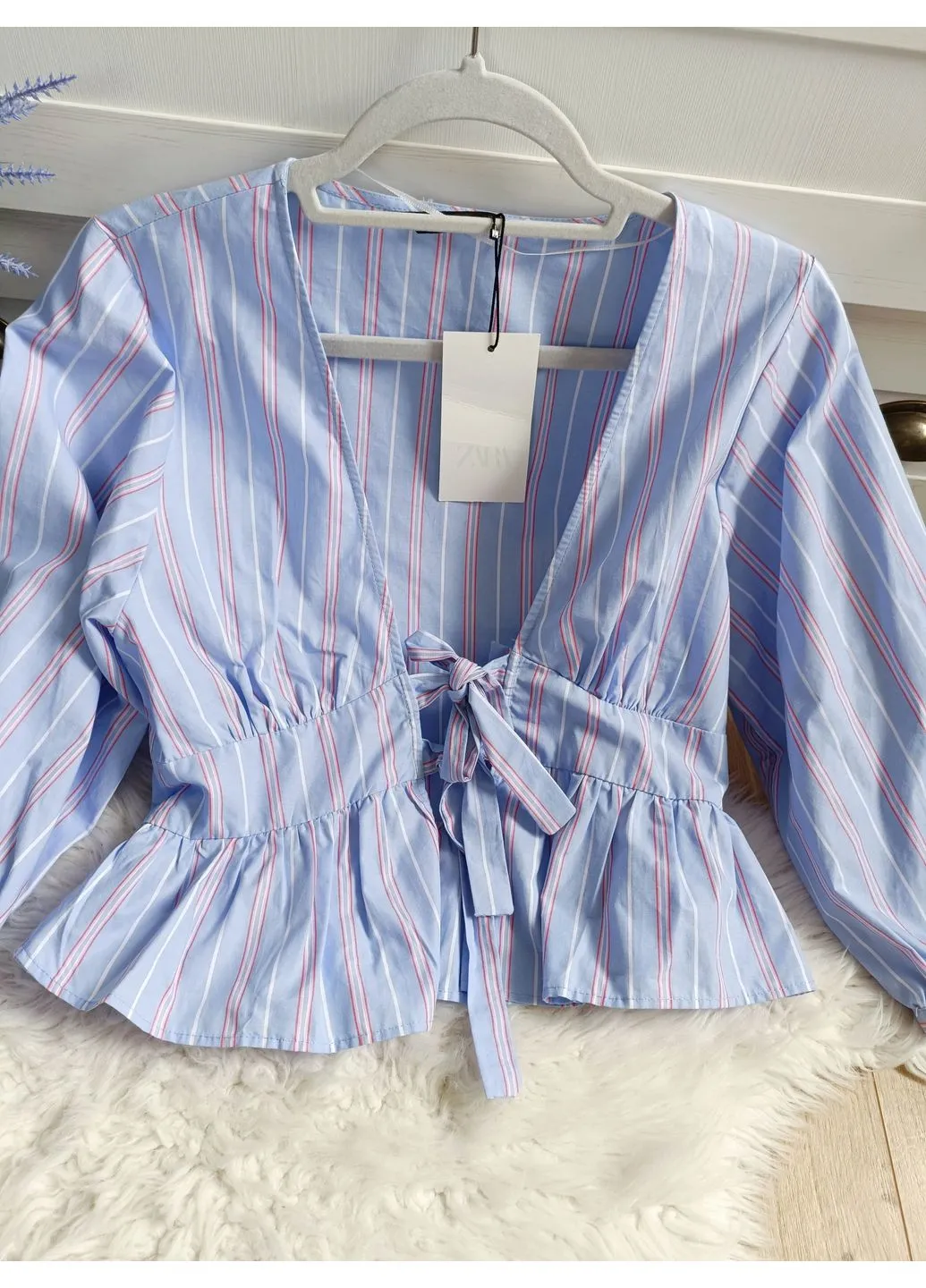 Голубой рубашка Zara