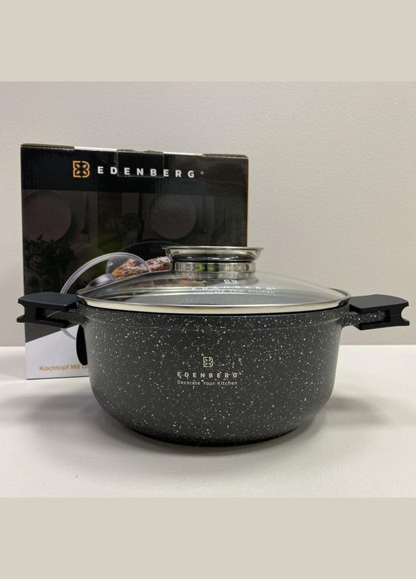 Кастрюля алюминиевая со стеклянной крышкой 3,3 л 22 см EB-8117 Edenberg (317203617)