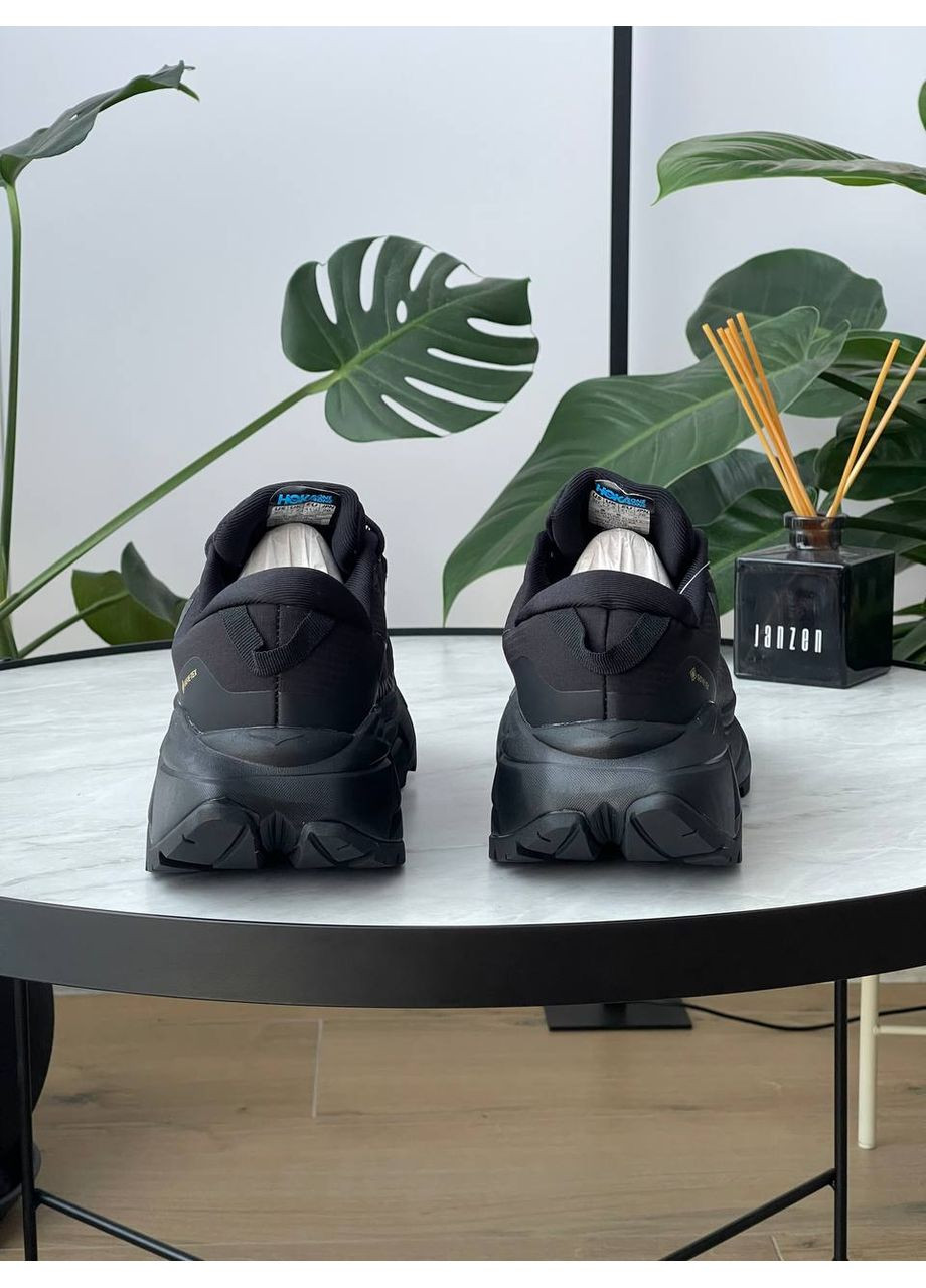 Чорні Осінні кросівки чоловічі hoka skyline-float x gore-tex black | хока скайлайн-флоат чорні No Brand