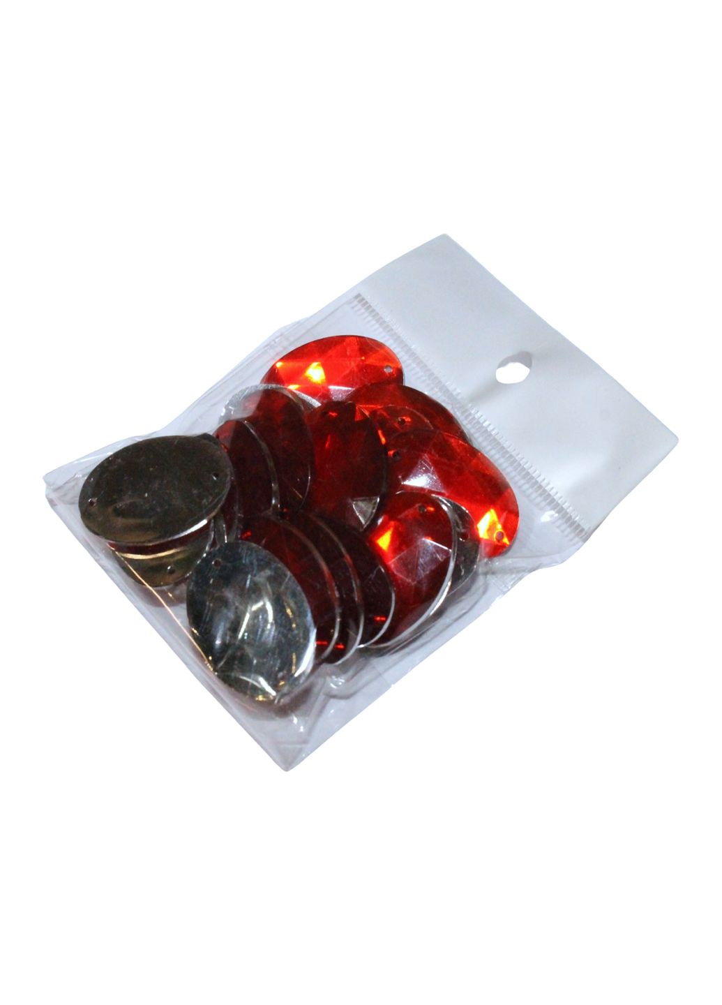 Камені пришивні Овал Великий 18х26мм/20шт Червоний FROM FACTORY TGP (360895463)