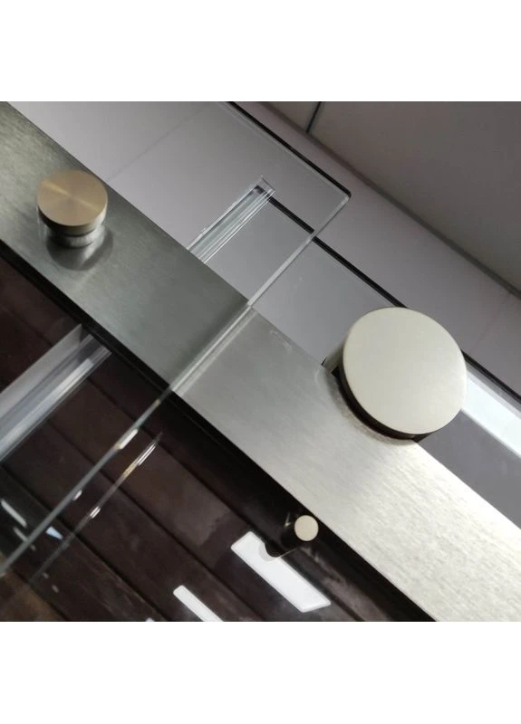 Дверь в нишу SR SD01-120x200-TR-02 прозрачное стекло Easy Clean 8мм, никель (KR5379) KOER (388161090)