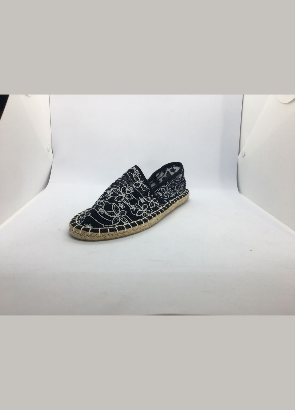 Чёрные эспадрильи Casa di Stella цветочный джут (258814266)