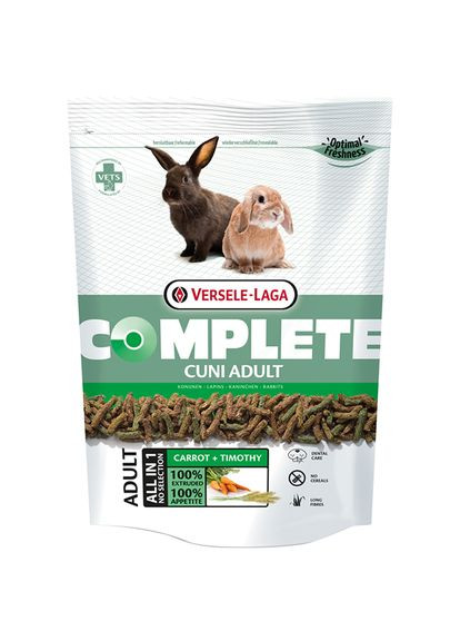 Корм для кроликов Complete Cuni Adult 0.5 кг (5410340612507) Versele-Laga (279562739)