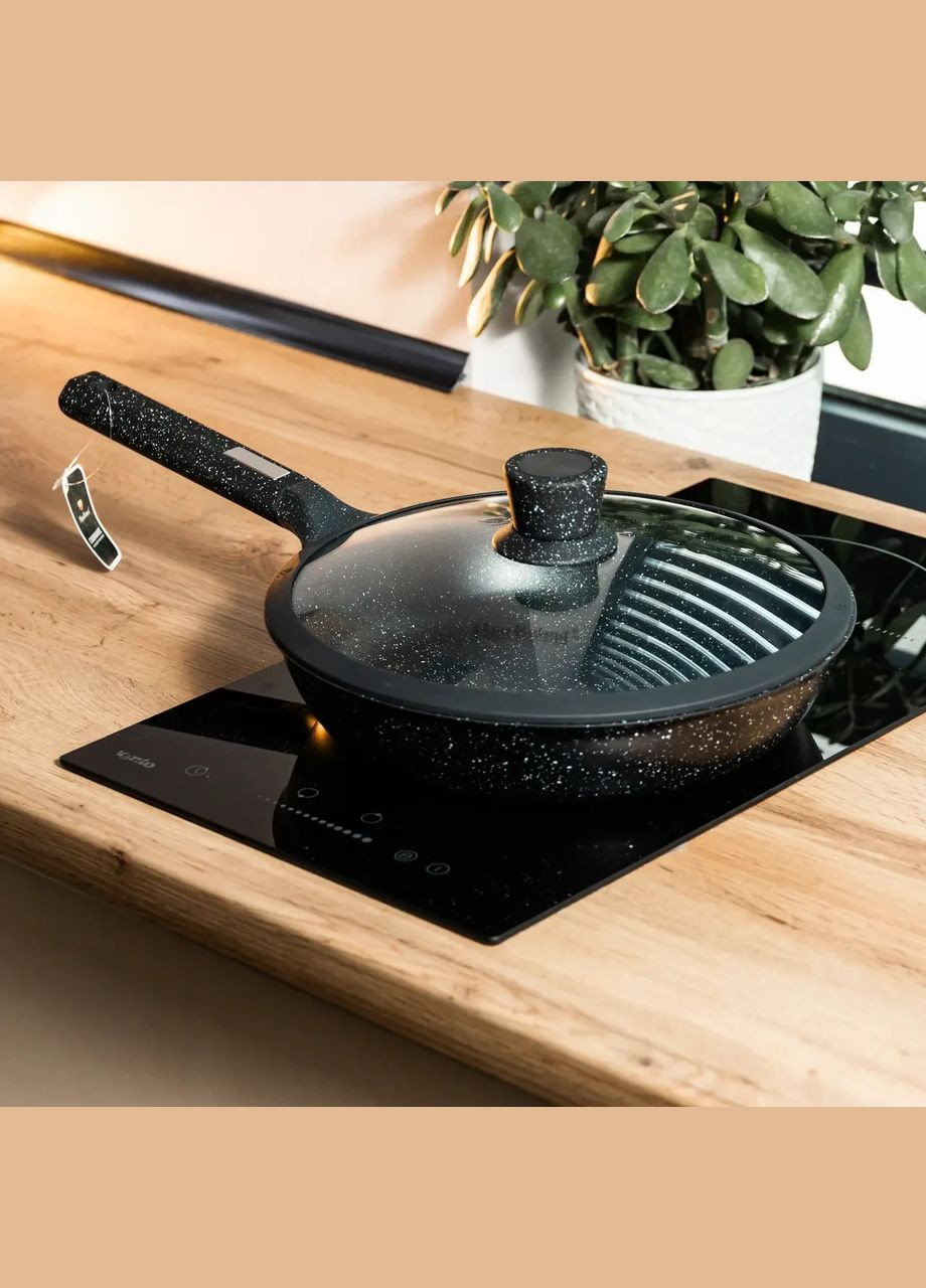 Алюминиевая сковорода со стеклянной крышкой Ø 25 см Yiwu (315636201)