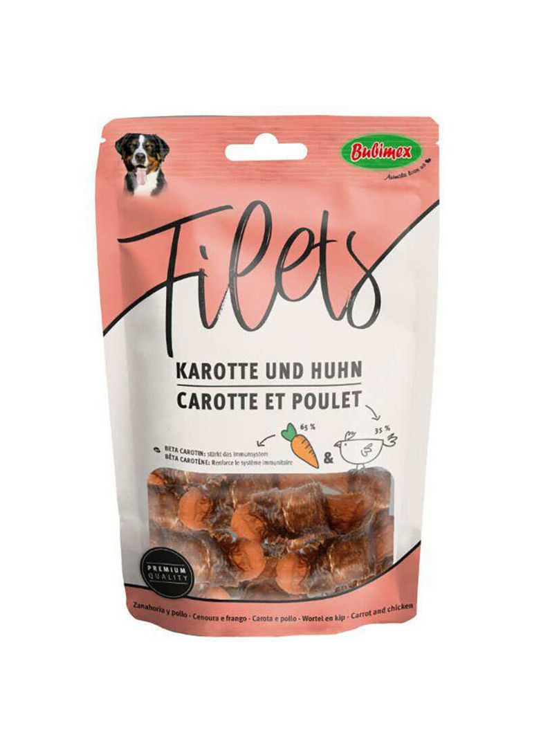Ласощі з курячим філе та морквою для собак Chicken fillets with carrot - 85 г Bubimex (336183122)
