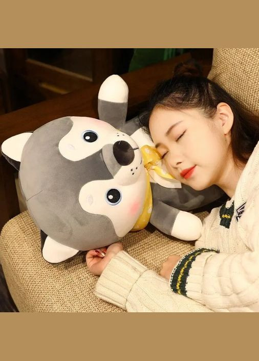 Дитяча м'яка іграшка "Собачка" L1131 іграшка з пледом, розмір 50 см No Brand (330605460)