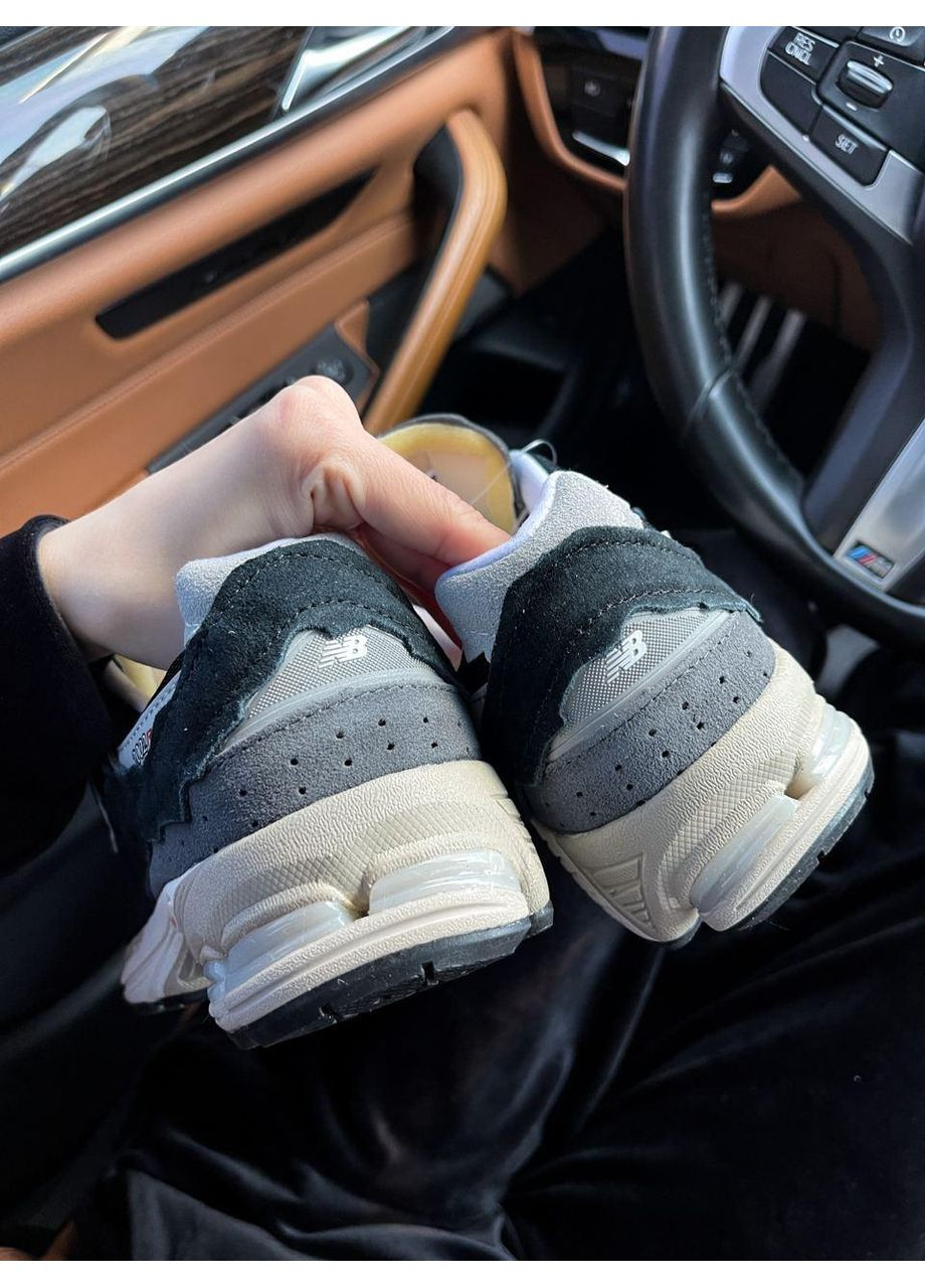 Черные демисезонные кроссовки мужские new balance 2002r black white v2 нью беланс 2002r No Brand