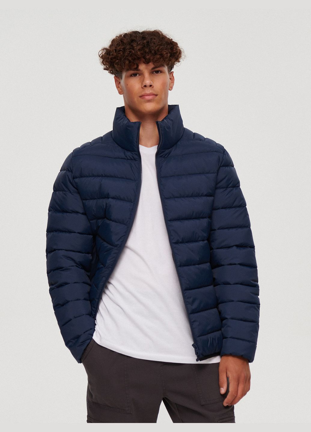 Синя демісезонна куртка чоловіча осіння дута синя House