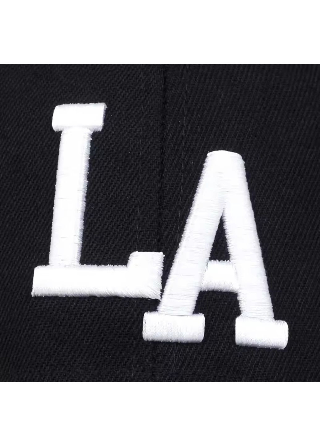 Черная кепка LA (Лос-Анджелес), бейсболка с изогнутым козырьком черная, унисекс No Brand (366547264)