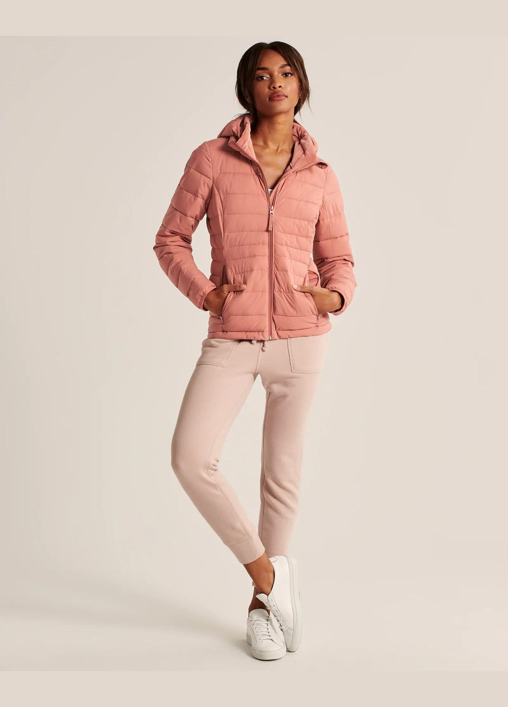 Розовая демисезонная куртка демисезонная - женская куртка af8296w Abercrombie & Fitch