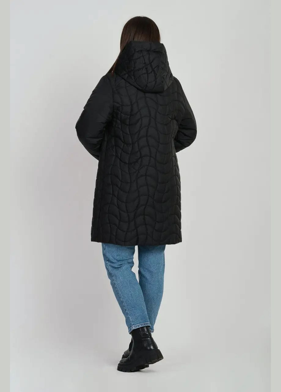 Черная демисезонная женская куртка весенняя большого размера SK