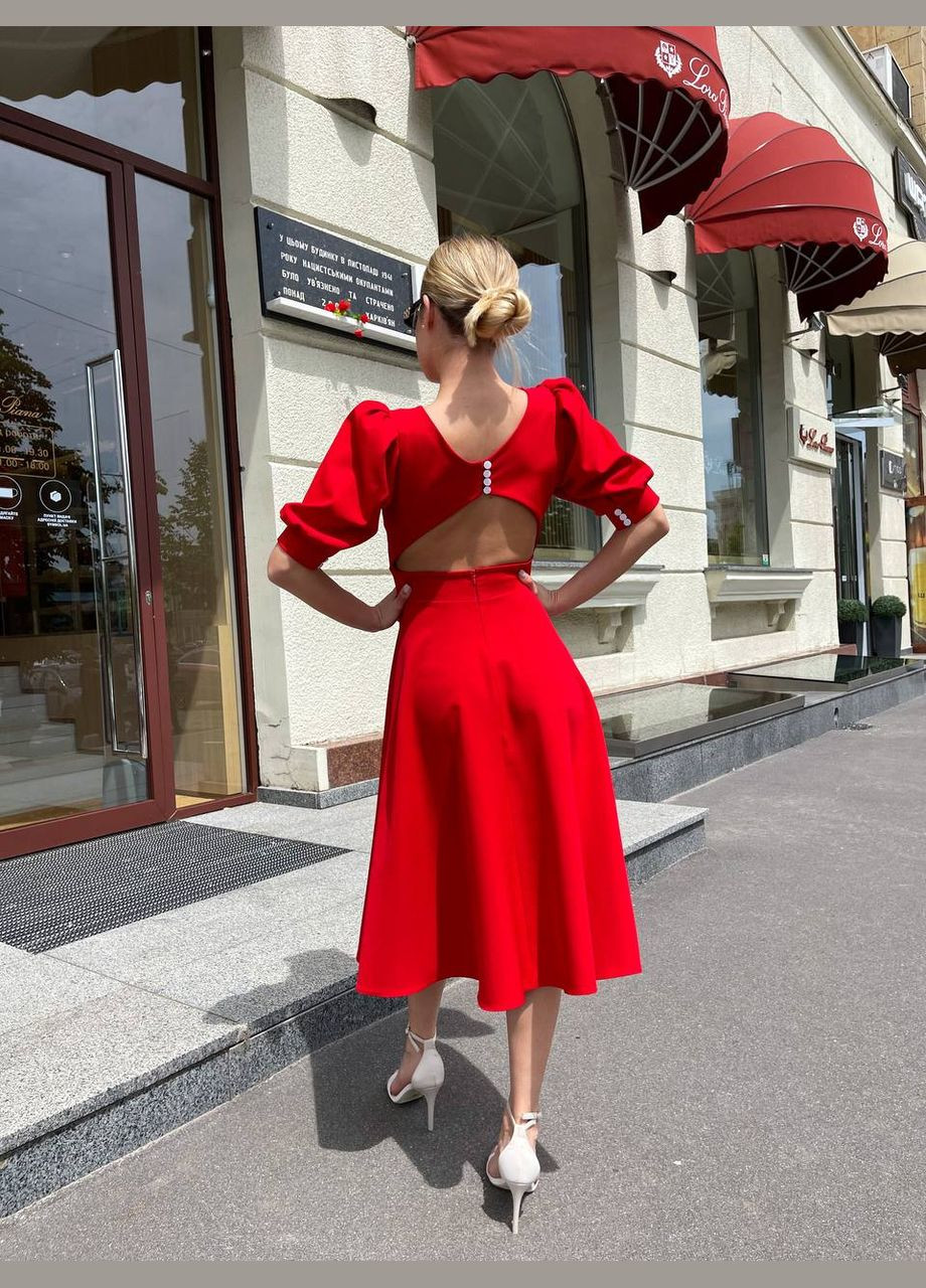 Красное нежное платье No Brand