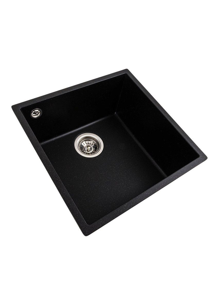 Гранитная мойка для кухни RUBA 4040 матовая Черный металлик Valeso (346087882)