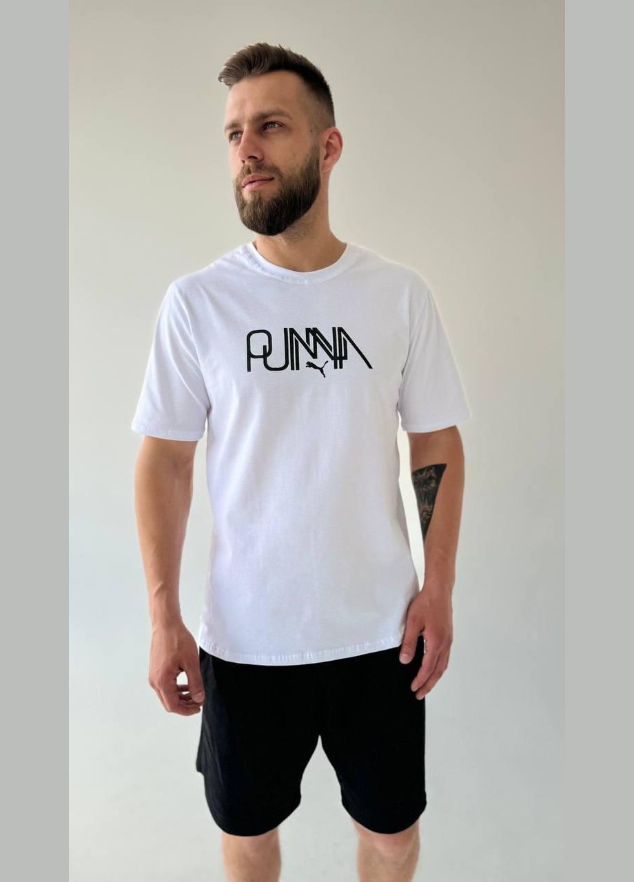 Біла футболка з лого Vakko