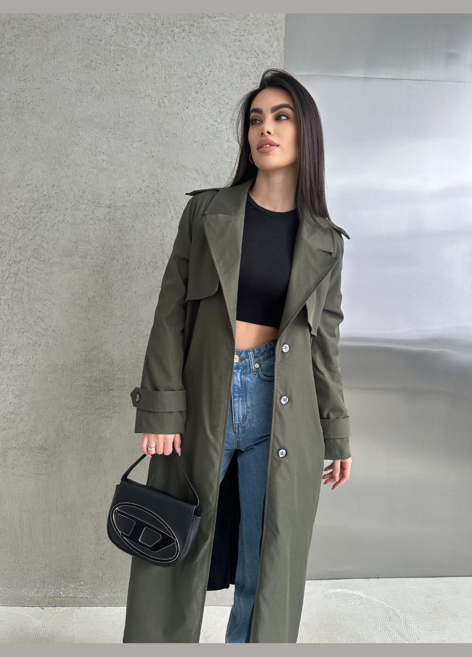 Тренч жіночий, котон на гудзиках демісезон (302899969)