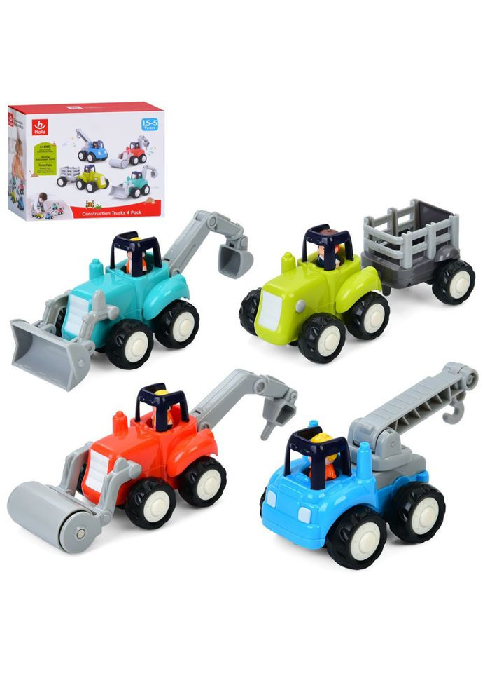 Набір дитячий інерційних машинок "Будівельні" HA7906 в наборі 4 штуки Bambi (371686682)