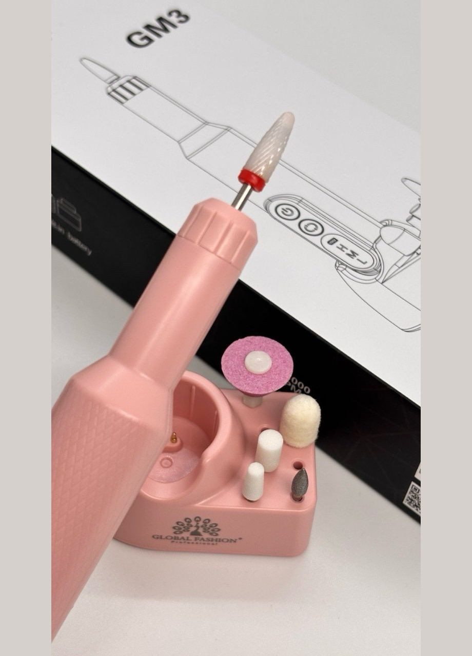 Ручка-фрезер на аккумуляторе с подставкой GM3, 18000 об/мин Global Fashion (328922865)