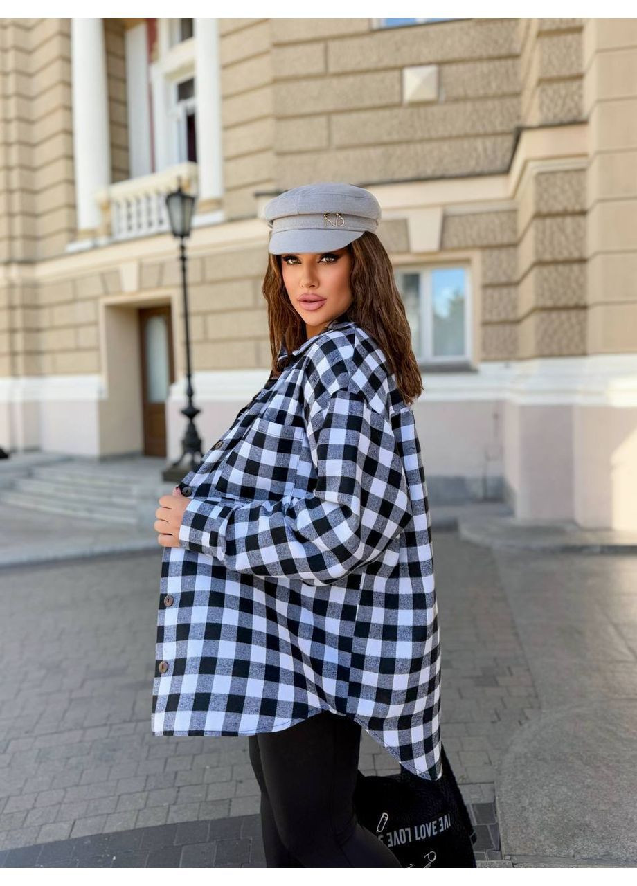 Черная повседневный, вечерний, классическая, кэжуал рубашка в клетку Asi.Store.ua с длинным рукавом