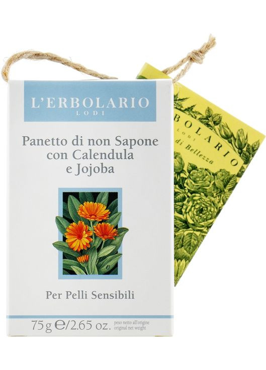 Мыло нещелочное с календулой и жожоба Panetto Di Non Sapone Alla Calendula E Allo Jojoba 75g (49961-24133) L'erbolario (368658141)