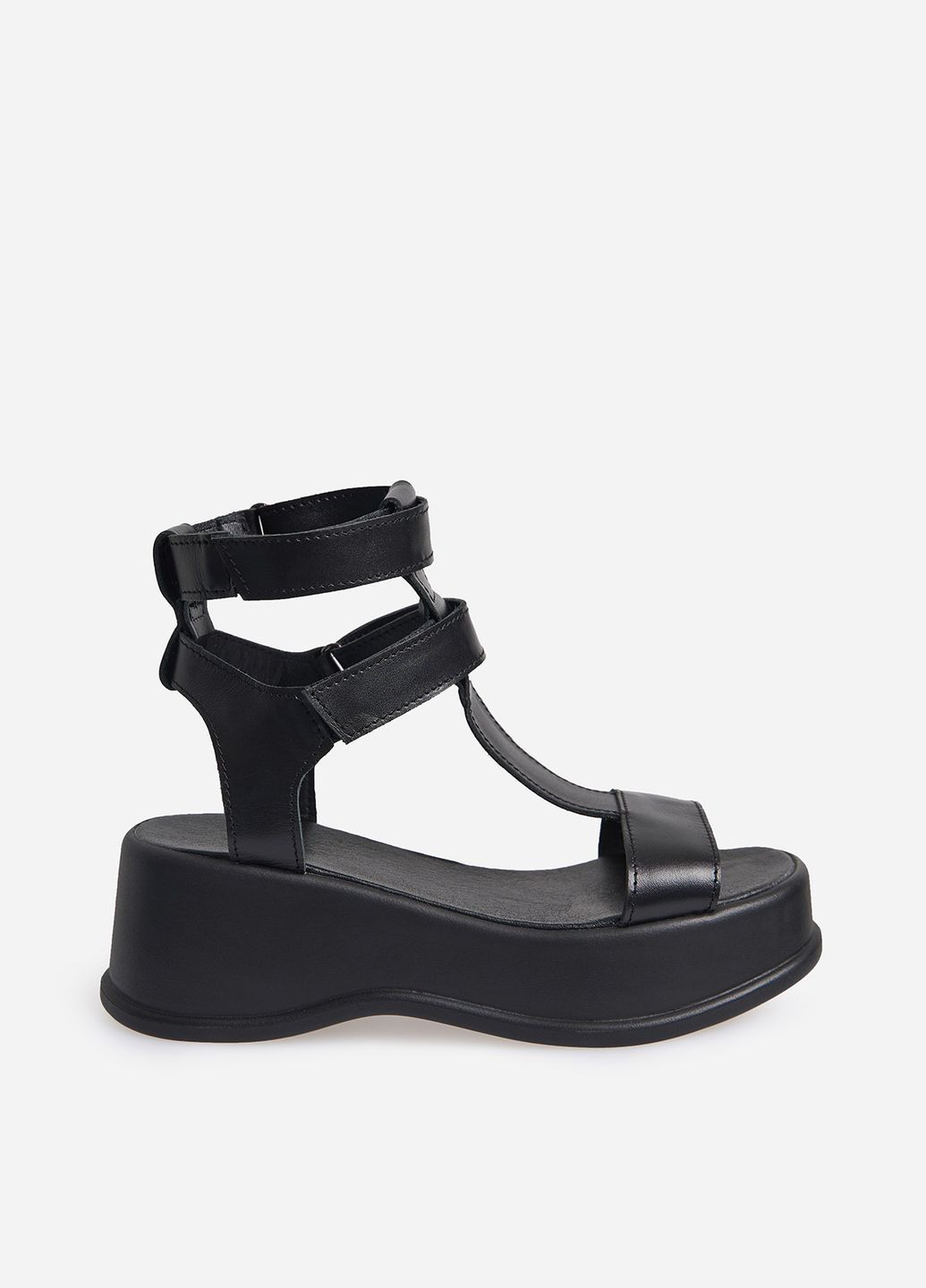 Черные босоножки ISSA PLUS на липучке