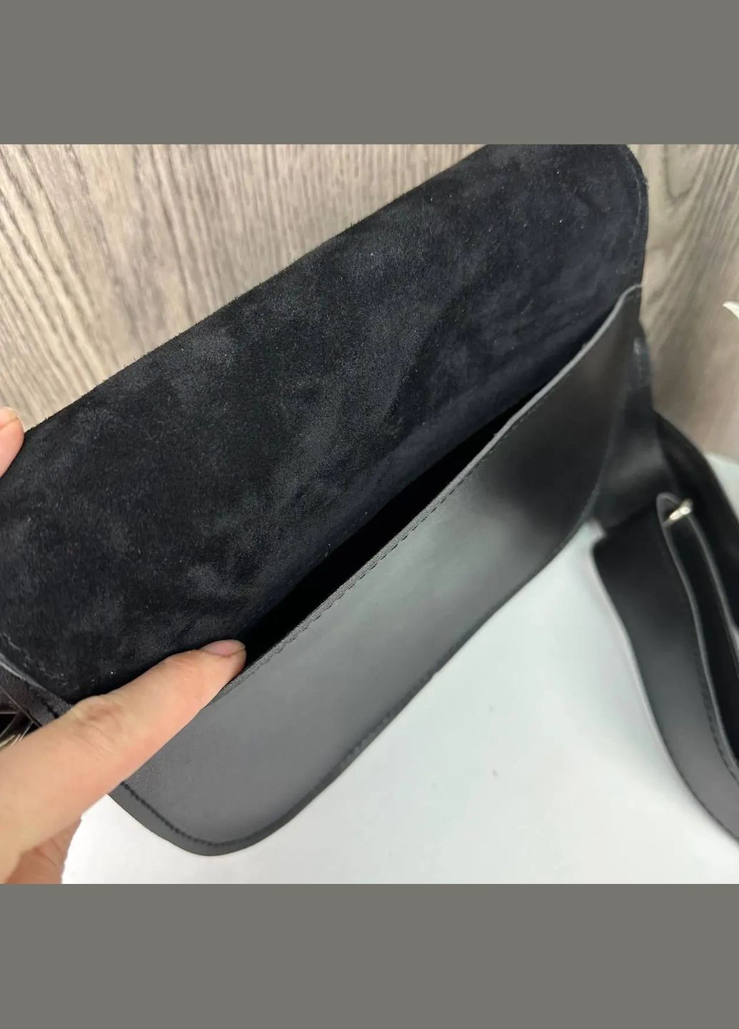 Чорна жіноча сумка клатч замшева PTR No Brand (317763160)