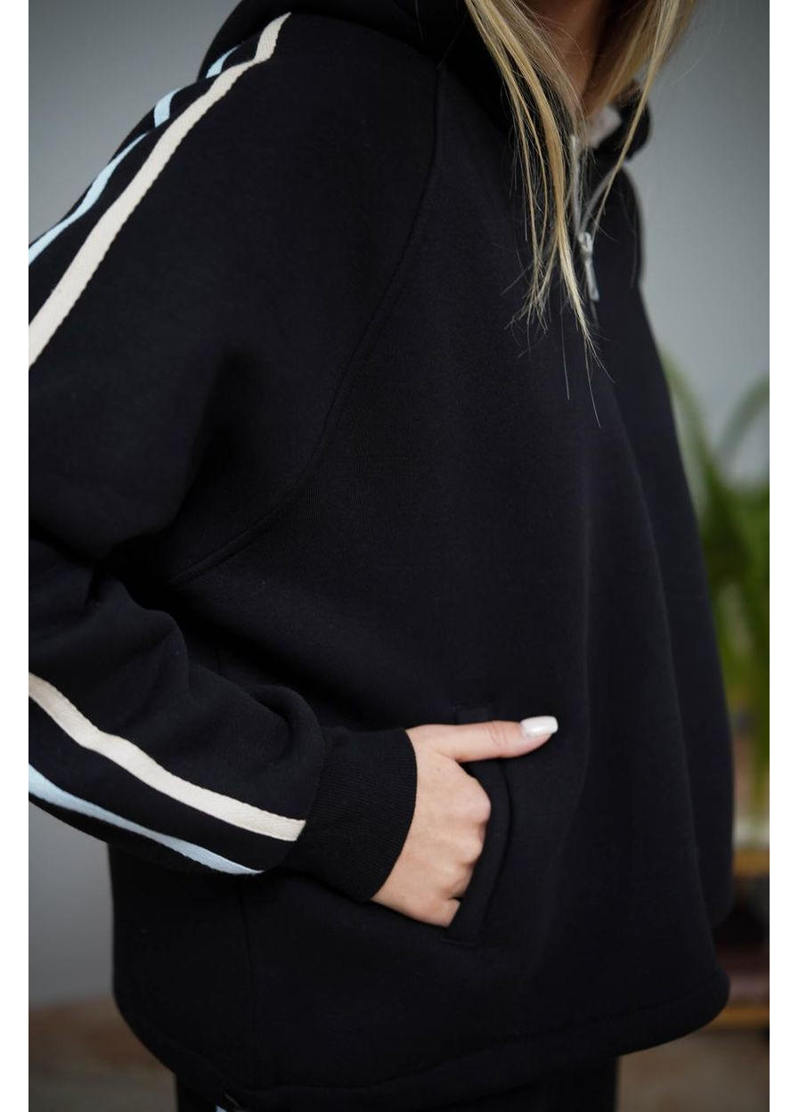 Костюм жіночий на замку з начосом бежево-сірий (М208.4) UMON (363979530)