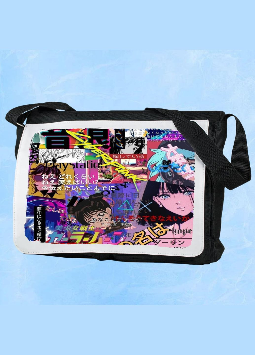 Мужская (женская) сумка через плечо для спортзала дорожная универсальная Art #374 Черный No Brand (322119306)