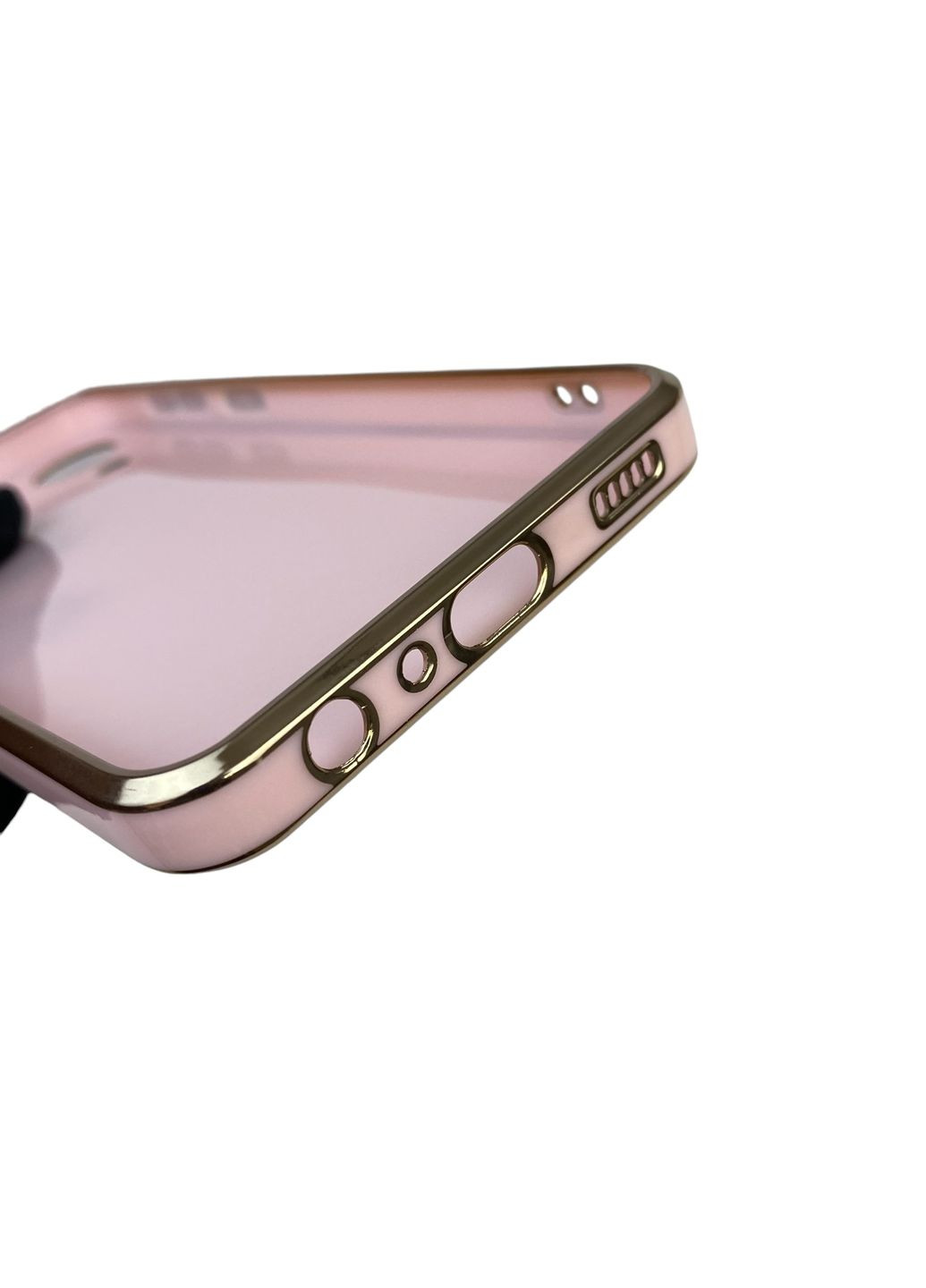 Чехол для Galaxy A03 core SM-A032F с кольцом MagSafe с золотой окантовкой на самсунг а03 кор пудровый gs1 Samsung (366231070)