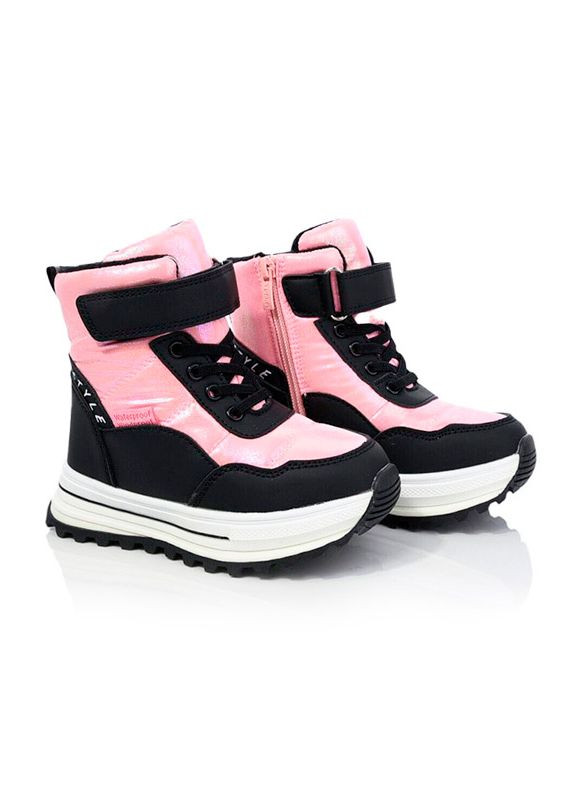 Розовые зимние зимние дутики для утепленные девочки (p-18615) Носи своє