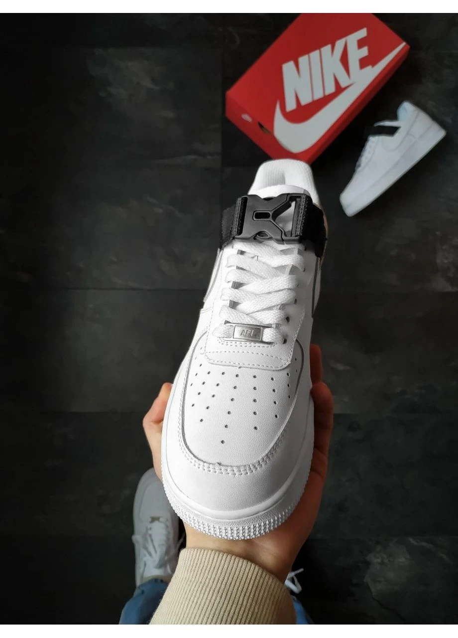 КРОССОВКИ ЖЕНСКИЕ NIKE AIR FORCE 1 WHITE 15 НАЙК АИР ФОРС 1 БЕЛЫЕ No Brand белые демисезоны (391065751)