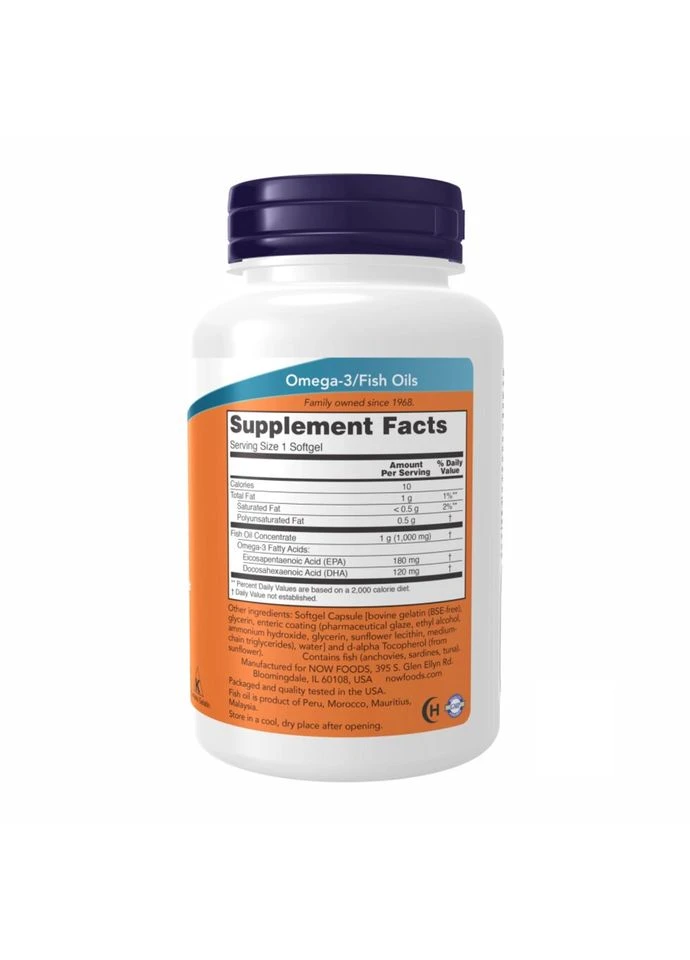 Omega-3 Enteric - 90 sgels Now Foods (387351116)