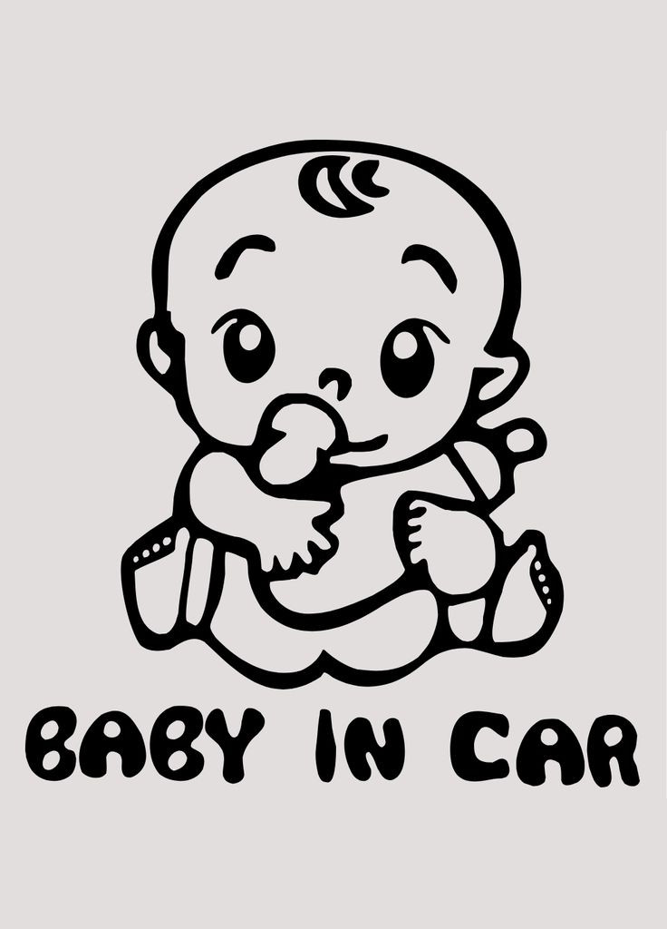 Виниловая наклейка на автомобиль Baby in Car и монтажная пленка 30x29 см No Brand (317047090)