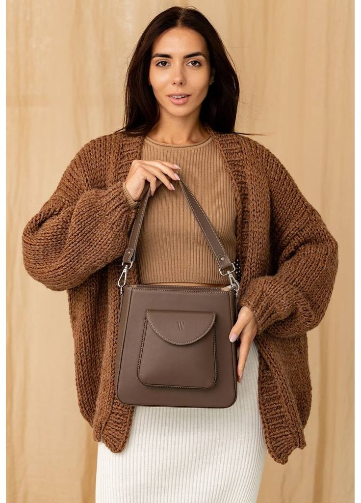 Женская кожаная сумка Stella темно-бежевая The Wings (348358672)